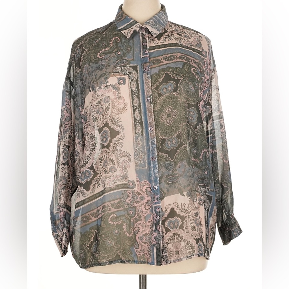 ASOS Paisley Button-Up Blouse
